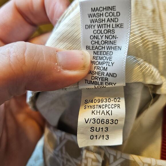 Banana Republic Flat Front Khaki Pattern Dress Pants sz 8 - Picture 5 of 7